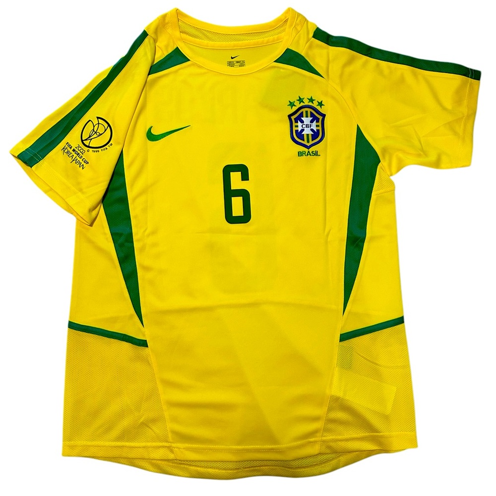 2002 world cup Brazil home kit.  Roberto Carlos soccer football jersey. NWT